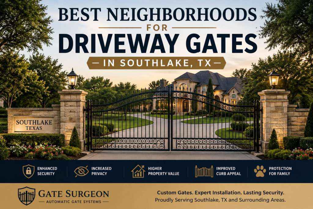 Best Neighborhoods for Driveway Gates in Southlake, TX