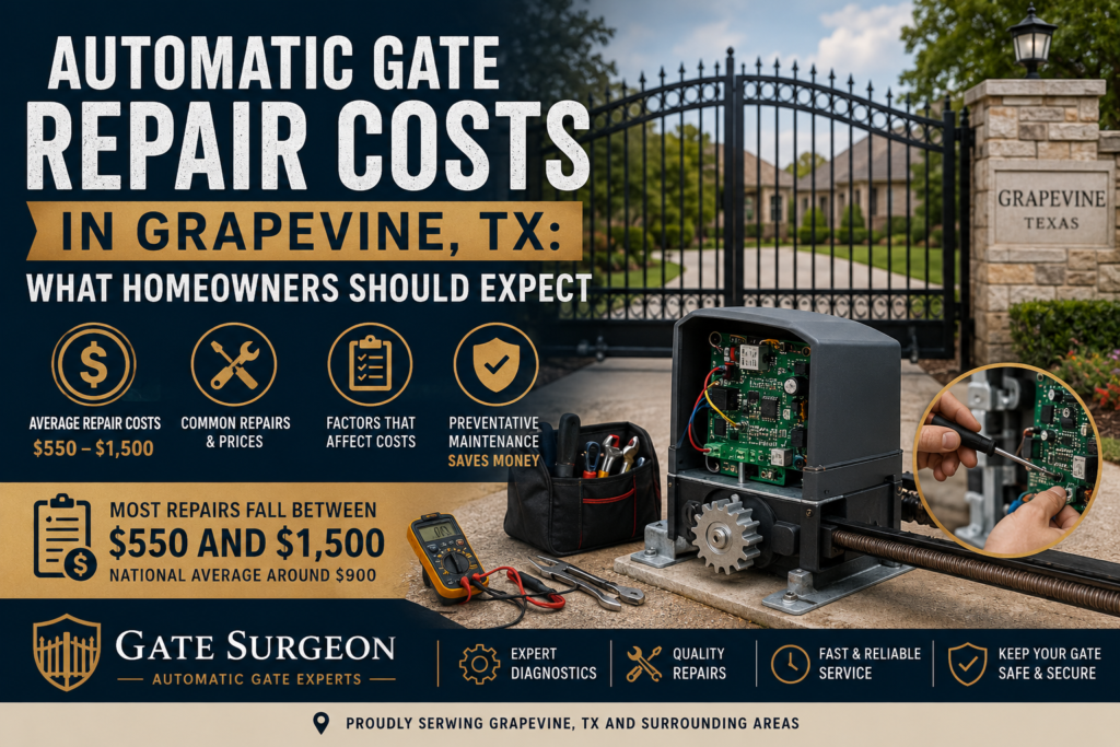 Automatic Gate Repair Costs in Grapevine, TX: What Homeowners Should Expect