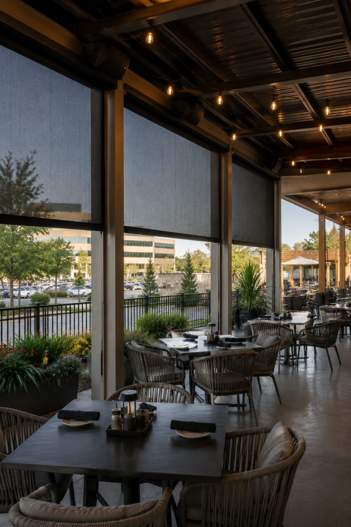 commercial motorized patio screens
