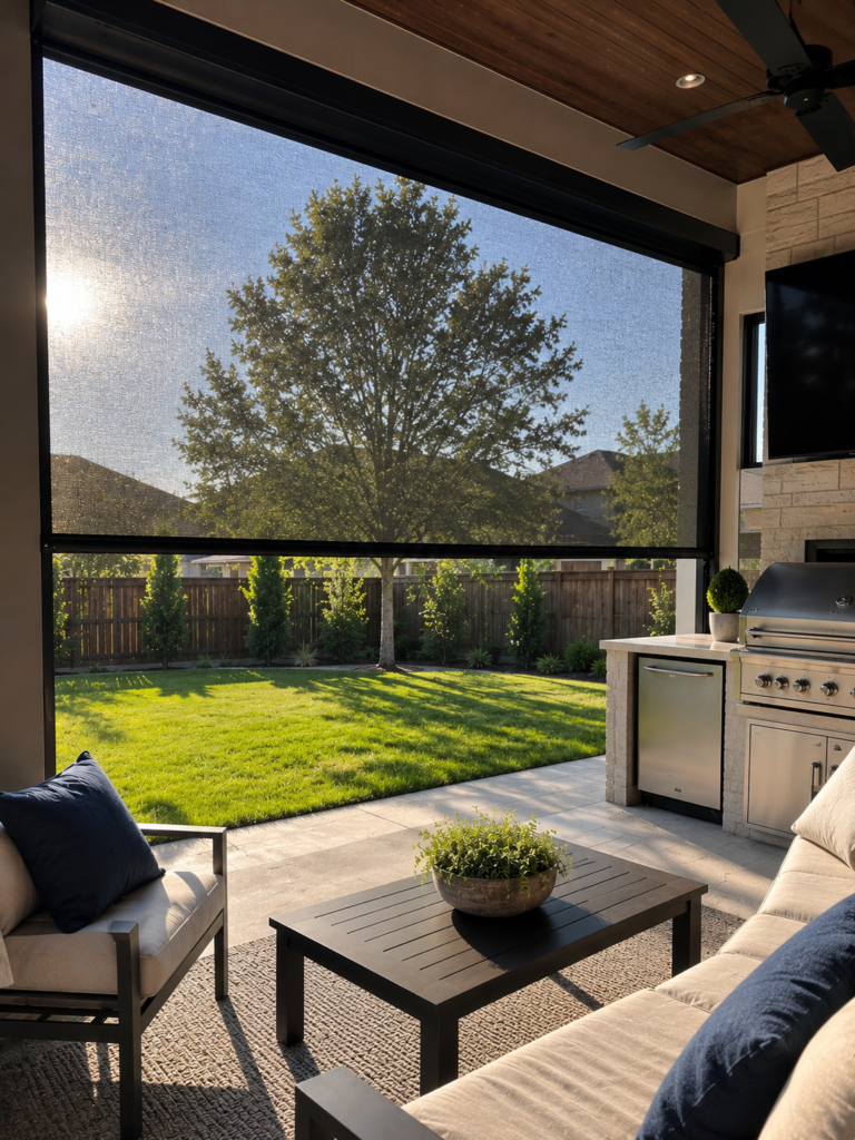 home patio motorized screen