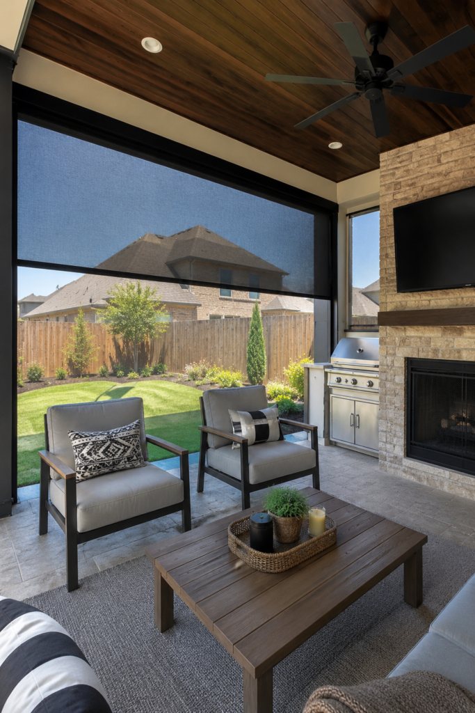residential motorized patio screen