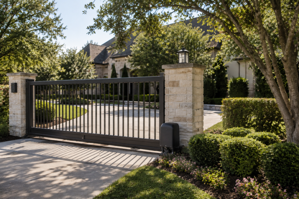 home and driveway gates in DFW